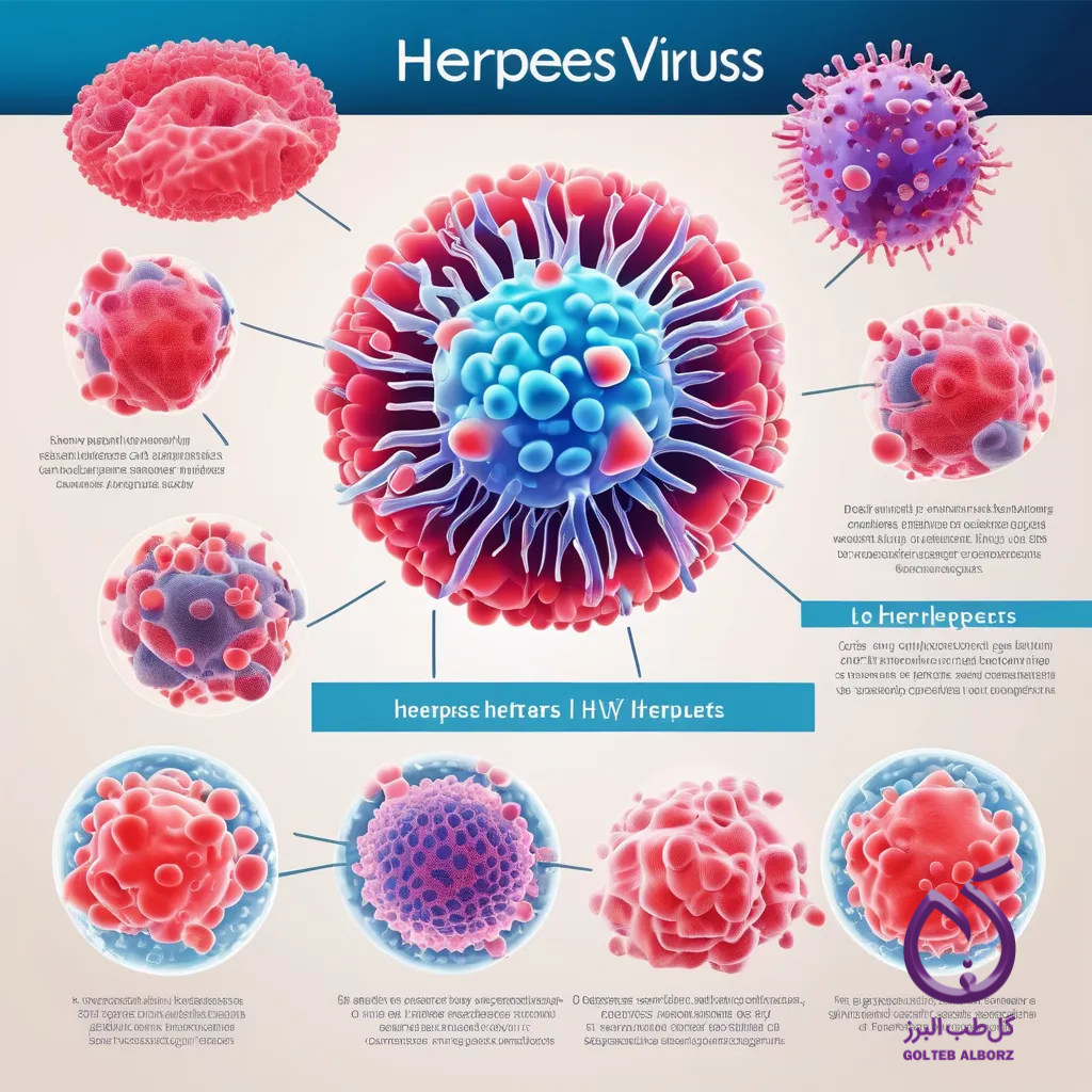 ضایعات مربوط به ویروس هرپس در مخاط دهان